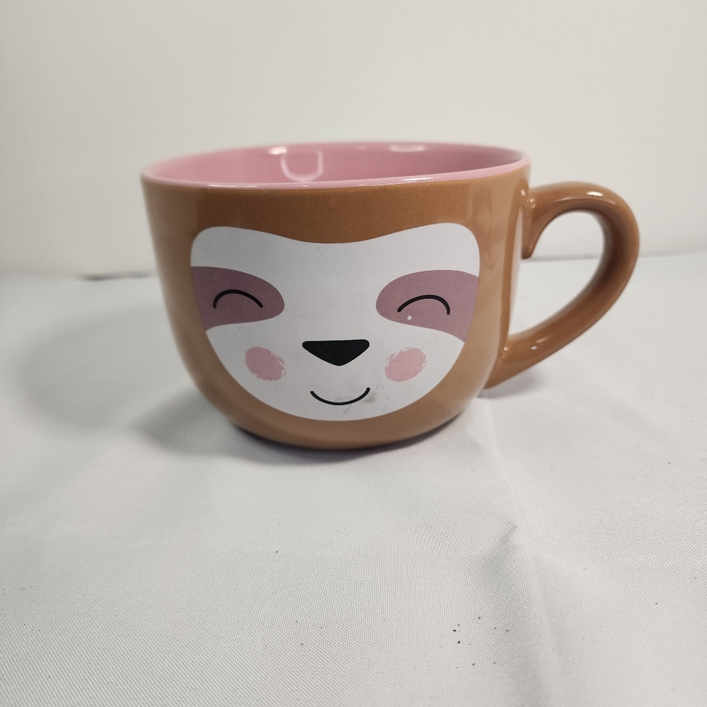 Large Eccolo Brown Animal Face Coffee Tea Cup Mug